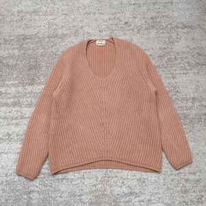 Acne Studios Ribbed Scoop Neck Sweater in Dusty Rose